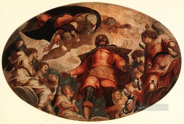 Tintoretto Painting - Glorificación de San Roque Tintoretto del Renacimiento italiano